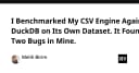 Khi tự xây dựng CSV Engine: Bài học đắt giá từ việc benchmark với DuckDB