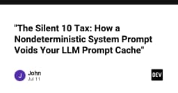 Thuế ngầm 10 lần: Tại sao System Prompt không xác định lại vô hiệu hóa Prompt Cache của LLM