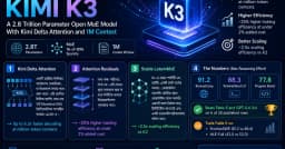 Moonshot AI công bố Kimi K3: Mô hình MoE 2.8 nghìn tỷ tham số định nghĩa lại giới hạn xử lý ngữ cảnh dài
