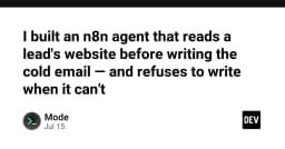 Xây dựng AI Agent với n8n: Tự động hóa quy trình Cold Email thông minh dựa trên dữ liệu website