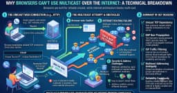 Tại sao trình duyệt web không thể sử dụng Multicast và những rào cản kỹ thuật cần vượt qua