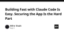 Xây dựng ứng dụng thần tốc với Claude Code: Khi tốc độ phát triển đi kèm bài toán bảo mật