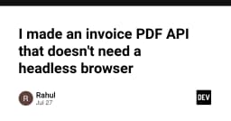 Tối ưu hóa quy trình xuất hóa đơn: Xây dựng API PDF không cần Headless Browser