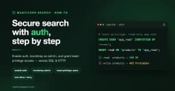 Bảo mật Manticore Search: Hướng dẫn chi tiết triển khai xác thực và phân quyền nội bộ