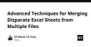 Kỹ thuật nâng cao trong việc hợp nhất các bảng tính Excel rời rạc từ nhiều nguồn dữ liệu