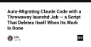 Tự động hóa di chuyển Claude Code với Launchd Job: Kỹ thuật script tự hủy sau khi hoàn thành
