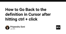 Làm chủ Cursor IDE: Kỹ thuật điều hướng ngược sau khi truy vết định nghĩa code