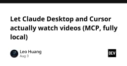 Tích hợp khả năng phân tích video cho Claude Desktop và Cursor thông qua MCP cục bộ