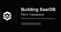 Xây dựng SaarDB: Giải mã kiến trúc Transaction trong hệ thống cơ sở dữ liệu hiện đại