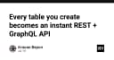 Tối ưu hóa quy trình Backend: Biến mọi bảng Database thành REST và GraphQL API tức thì