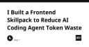 Tối ưu hóa chi phí Token cho AI Coding Agent: Xây dựng Frontend Skillpack chuyên biệt