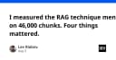 Giải mã RAG: Thực nghiệm trên 46.000 chunks và 4 yếu tố quyết định hiệu năng