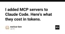 Phân tích chi phí thực tế khi tích hợp MCP Servers vào Claude Code: Bài học từ trải nghiệm lập trình viên