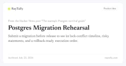 Trước khi chạy DDL: Những tiêu chuẩn vàng cho một buổi tổng duyệt Postgres Migration
