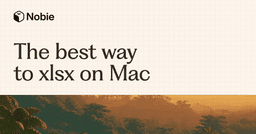 Nobie: Giải pháp Excel Runtime tối ưu cho AI Agent và lập trình viên trên macOS