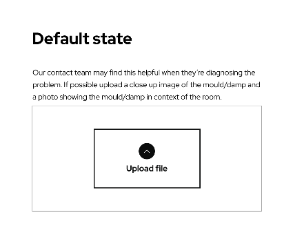 Sovereign file uploader default state